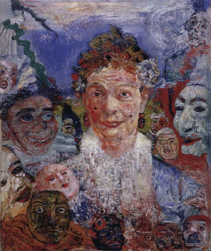 Old Woman with Masks, James Ensor